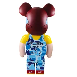 1000% Bearbrick Bape × Pekochan (Blau)