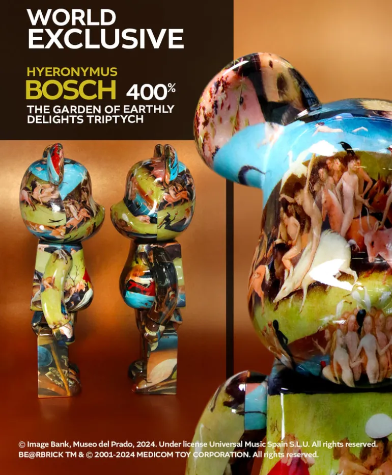 400% Bearbrick Der Garten der Lüste - Hieronymus Bosch