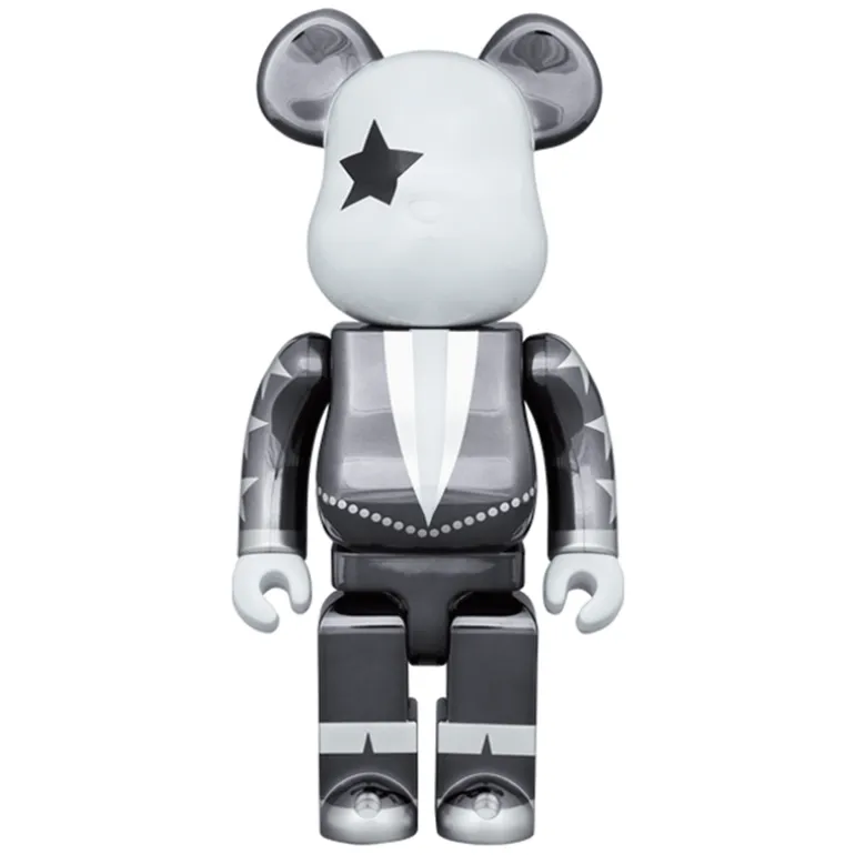 1000% Bearbrick Kiss Star Child Chrome Ver.
