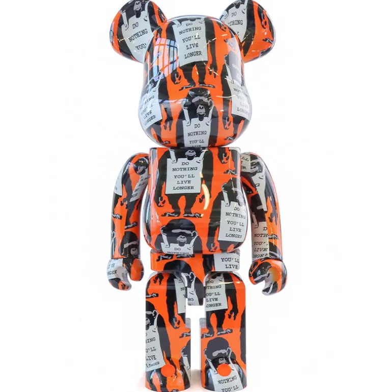 1000% Bearbrick Monkey Sign (Banksy)