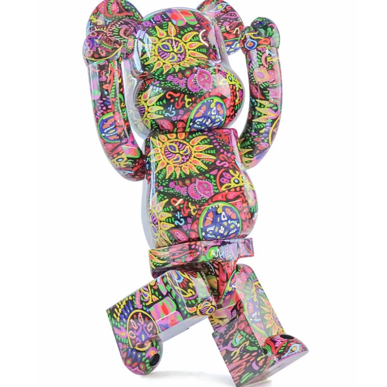 1000% Bearbrick Psychedelic Paisley