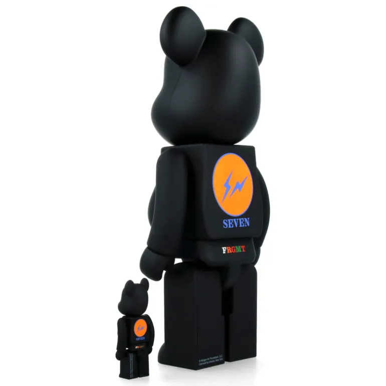 400% + 100% Bearbrick Robert Indiana X Fragmentdesign - Black