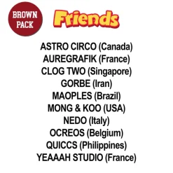 Hentitan and Friends - Brown Sticker Pack