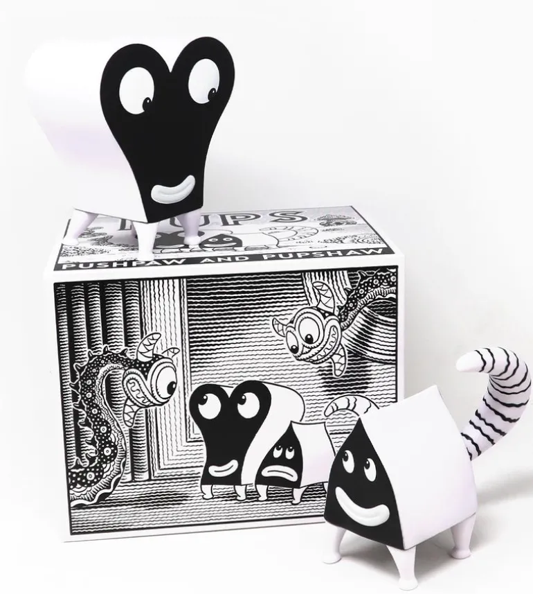 Pupshaw & Pushpaw - Black & white edition