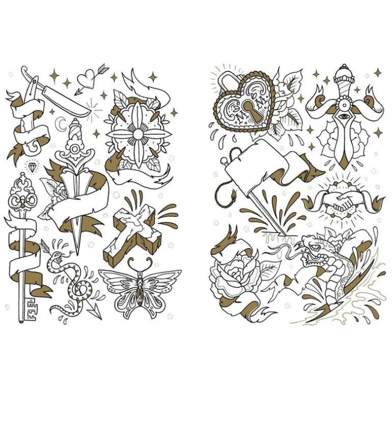 Tattoo Colouring Book